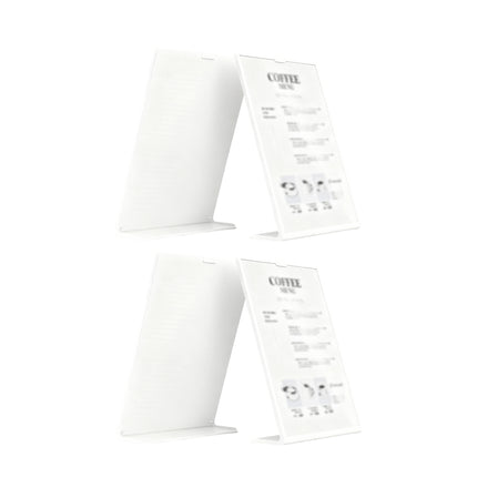 4PCS A4 Desktop Display Stand Holder 21.7x31cm Durable for Menu Price Sign Card