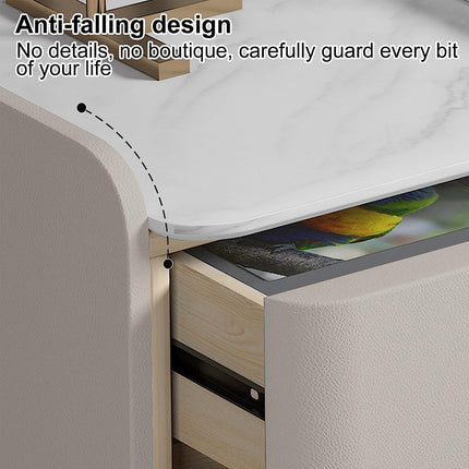 3 Drawer Nightstand Bedroom Storage Cabinet Minimalist Bedside Locker Organizer