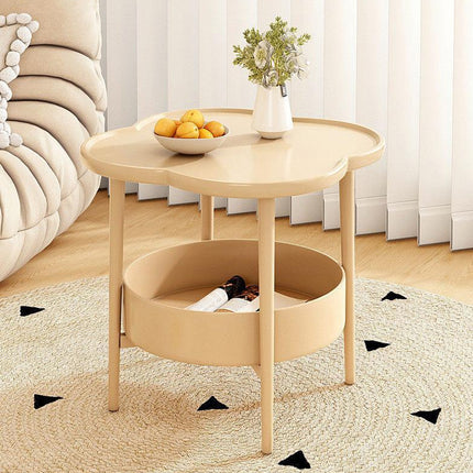 Double Layer Side Table Space Saving Durable Sturdy for Living Room Bedroom Use