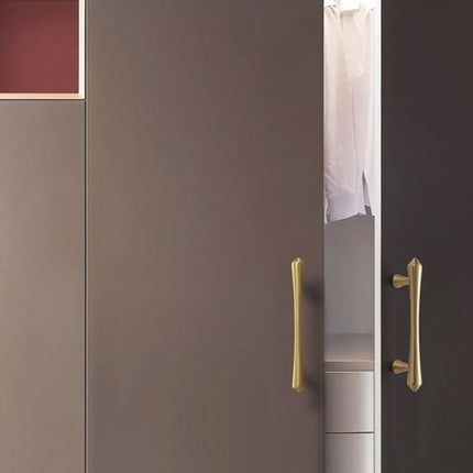Wardrobe Pure Copper Handle Light Luxury Gold Modern Cabinet Drawer Door Pull
