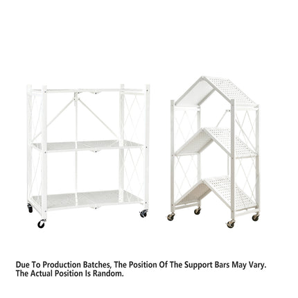 No Installation Foldable Multi Layer Storage Rack Space Saving Stable Durable