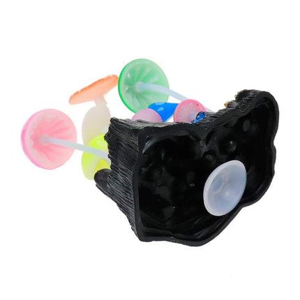 9pcs Simulation Mushroom Fish Tank Decor Fake Plants Aquarium Ornament Set