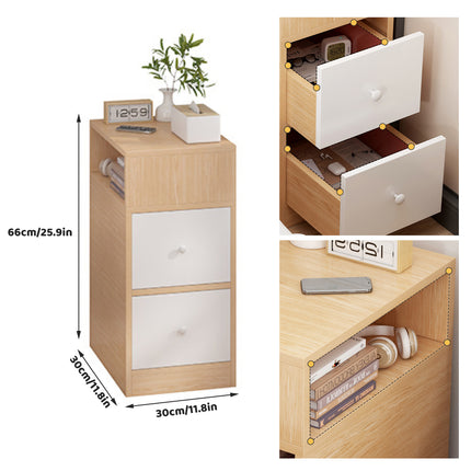 Small Multi Functional Storage Cabinet 2 Drawers 1 Open Space Sturdy Durable