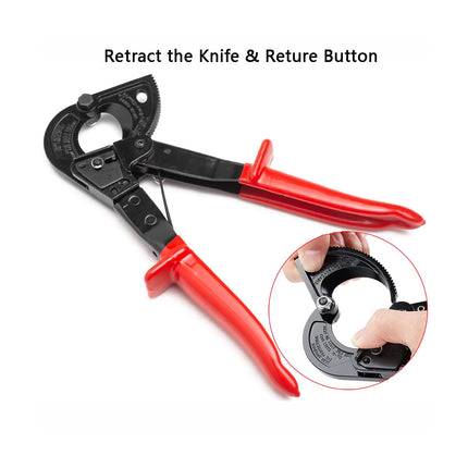 Ratchet Cable Cutter Heavy Duty Wire Scissor Bolt Cutting Tool Electrical Work
