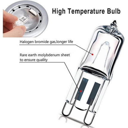 2/4x G9 Halogen 25W Warm White Light Bulb Globe 230V Oven Microwave - Aimall