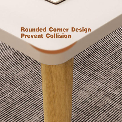 Simple Bay Small Sitting Table Mini Round Coffee Table Short Table for Window