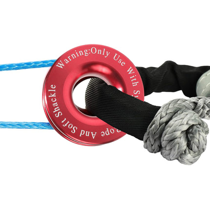 Heavy Duty 41000lbs Recovery Ring Winch Rope Snatch Tow Off-Road Accessory