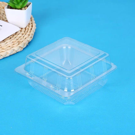 100PCS Transparent Pastry Box Hamburger Cake Box Bakery Packaging Container