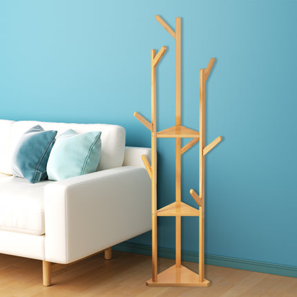 Multi-Functional Floor-Standing Coat Rack With Hooks Space Saving Durable