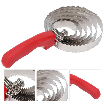 Stainless Steel Cattle Brush with Serrated Teeth Grooming Scraper for Horses Use