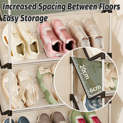 5 Tier Slanted Shoe Rack Space Saving Organizer for Entryway Hallway Storage