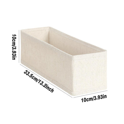 6pcs Foldable Socks Underwear Storage Basket Portable Drawer Organizer Box