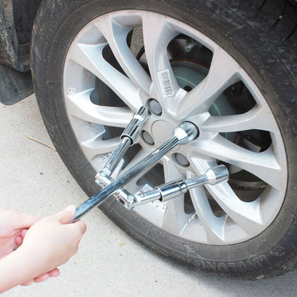 Foldable Tire Wrench Set Carbon Steel For Car SUV Truck Auto Repair Tool Kit