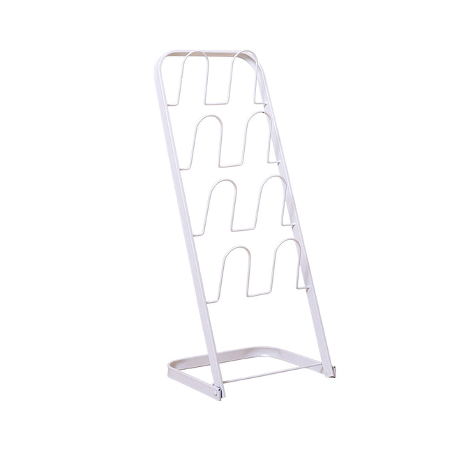 Metal Floor Standing Slipper Rack for Entryway Hallway Bathroom Space Saving