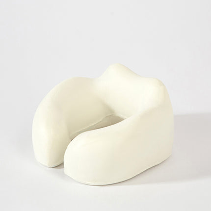 Travel Neck Pillow Memory Foam U Shape Grey Cushion for Airplane Train Support