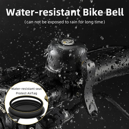 Black Bicycle Bell Crisp Sound Classic Bike Handlebar Ring Bell Accessory Use