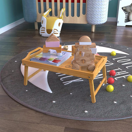 Small Folding Bed Table Portable Laptop Desk Flat Storage Tray for Home Office