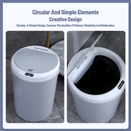 Smart Sensor Trash Can 12L Automatic Grey Waste Bin Electric Touchless Kitchen
