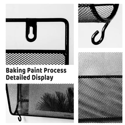 2PCS Wall Mount Magazine Rack for Books Mail Organizer Bathroom Kitchen Office