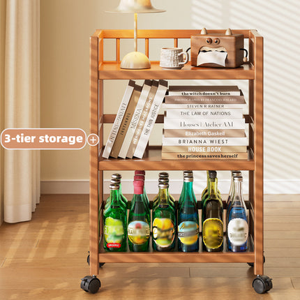 3 Tier Bamboo Storage Rack 50x30x82cm Sturdy for Kitchen Bathroom Organizer Use