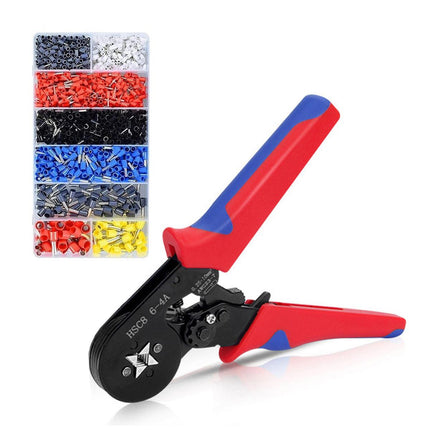 Bootlace Ferrule Crimper Set 1201x 0.25-10mm² Cord End & Ratchet Plier Crimping Kit