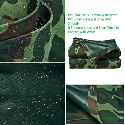 Camouflage Tarpaulin Tarp Cover Outdoor Rainproof Ground Sheet Heavy