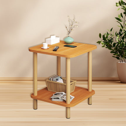 2 Tiers Night Stand Bedside Table Space Saving Durable for Bedroom Living Room