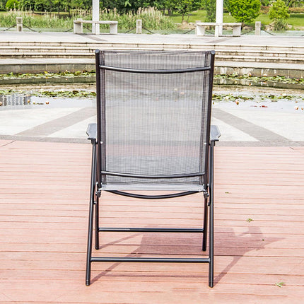 Outdoor Folding Chair Metal Portable Patio Balcony Chair with Backrest Sub Chair