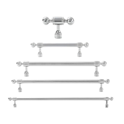 Silver Closet Handle Modern Round Ball Long Pull for Drawer Cabinet Door Use