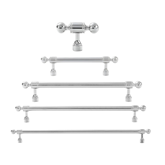 Silver Closet Handle Modern Round Ball Long Pull for Drawer Cabinet Door Use