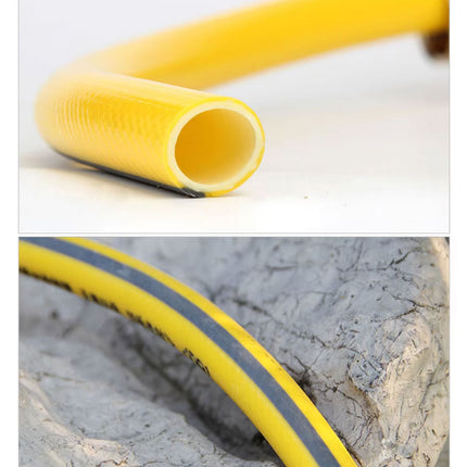 Heavy Duty Garden Hose Pipe Reel Reinforced Anti-kink Outdoor Hosepipe Yellow