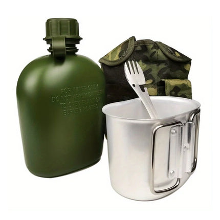 4pcs Camouflage Tactical Water Bottle Outdoor Camping Multi-functional Outdoor