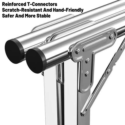 Floor Standing Folding Clothes Drying Rack for Home Use Extendable 150-240cm