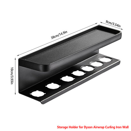 Wall Mounted Hair Styler Storage Rack for Dyson Airwrap No Drill Aluminium Holder