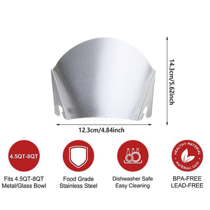 Stainless Steel Chef Machine Pouring Accessories Trough Protective Cover Set