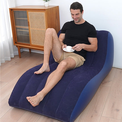 Outdoor Flocking Inflatable Sofa Thickened Portable for Travel Patio Daily Use