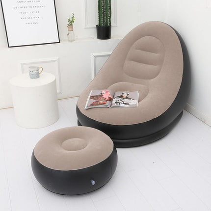 3pcs Inflatable Air Chair Seat Lazy Sofa Lounge Blow Up Ottoman Outdoor Couch