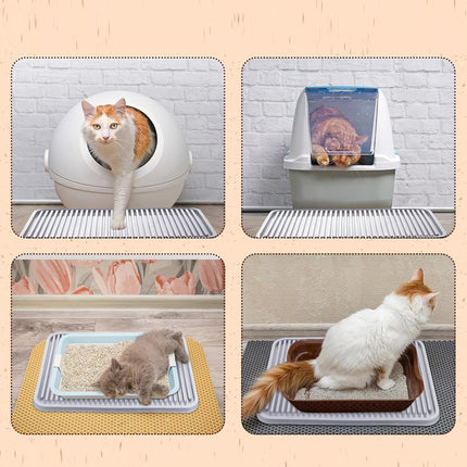 Cat Litter Mat Anti Splash Pet Toilet Pad Reusable Double Layer Litter Box Mat