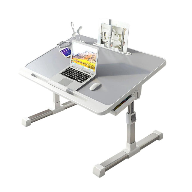 Adjustable Laptop Bed Tray Desk with USB Charging Port for Work and Study