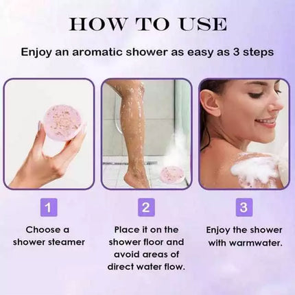 Aromatherapy Shower Tablets 6PCS Gift Box Essential Oil Bath Bombs With Flowers