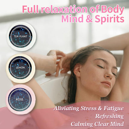 Aromatherapy Shower Tablets 6PCS Gift Box Essential Oil Bath Bombs With Flowers