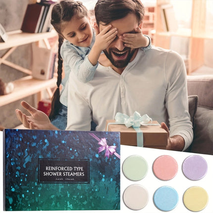Aromatherapy Shower Tablets 6PCS Gift Box Essential Oil Bath Bombs With Flowers