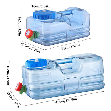 Outdoor Square Water Storage Bucket With Tap For Travel Camping Drinking Use