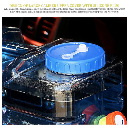 Outdoor Square Water Storage Bucket With Tap For Travel Camping Drinking Use