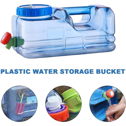 Outdoor Square Water Storage Bucket With Tap For Travel Camping Drinking Use