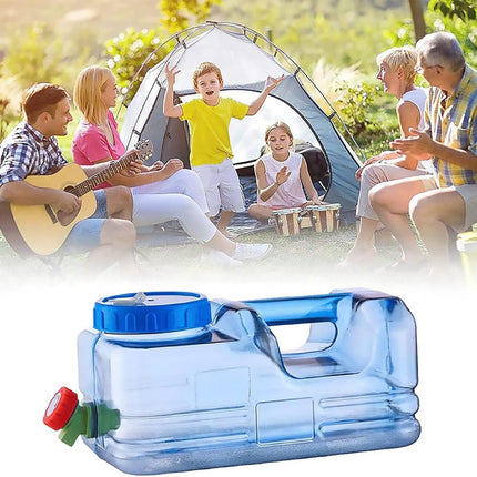 Outdoor Square Water Storage Bucket With Tap For Travel Camping Drinking Use