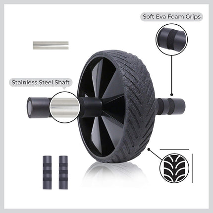 Ab Roller Wheel Push Up Core Trainer for Home Fitness Exercise Waist Workout Use