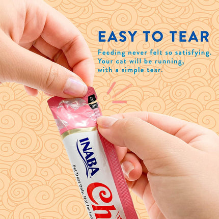 INABA Churu Tuna with Scallop Recipe Cat Treat 4 x 14g Tubes
