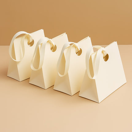 4PCS Paper Gift Bag with Ribbon Durable Gift Bags for Birthday Party Favors