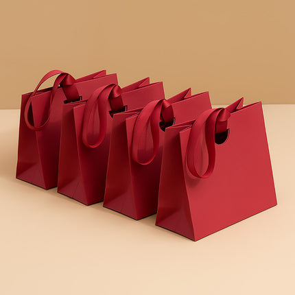4PCS Paper Gift Bag with Ribbon Durable Gift Bags for Birthday Party Favors